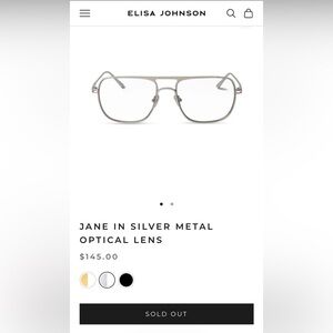 Elisa Johnson Jane Glasses (Silver Metal)